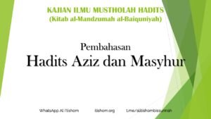 Kajian ilmu mustholah hadits